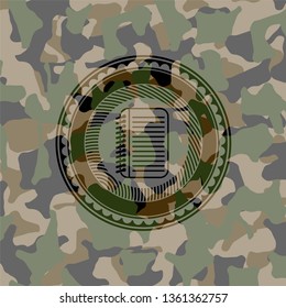 note book icon on camo texture
