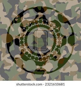 note book icon on camo pattern. 