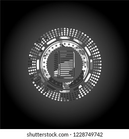 note book icon on grey camouflage pattern