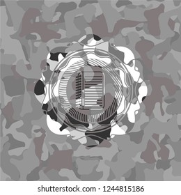 note book icon on grey camo texture