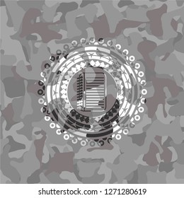 note book icon on grey camo texture