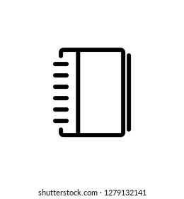 Note book icon. Reading sign