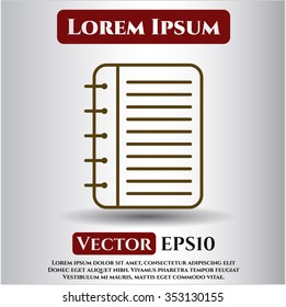 Note Book icon or symbol