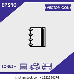 Note book icon vector