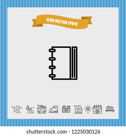 Note book icon vector