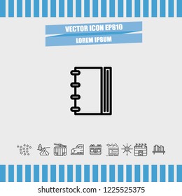 Note book icon vector
