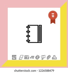 Note book icon vector