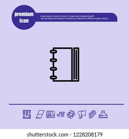 Note book icon vector