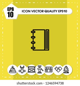 Note book icon vector