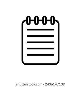 note book icon vector design template simple and clean