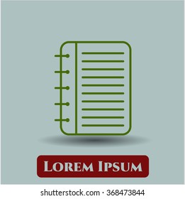 Note Book icon vector illustration