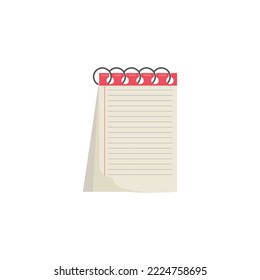 imagen vectorial de icono del libro de notas con fondo blanco