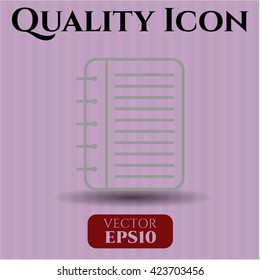 note book icon vector symbol flat eps jpg app web concept