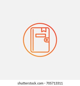 Note book icon.gradient illustration isolated vector sign symbol