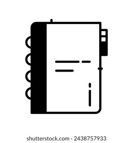 Note Book icons vector strock illustration