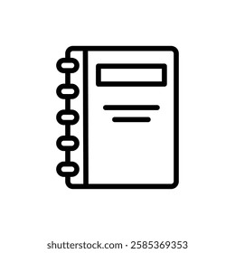 note book iconVector illustration in black