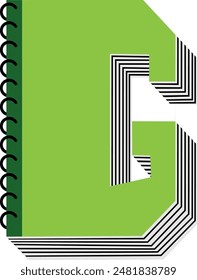 Note Book Letter Alphabet Vector Element