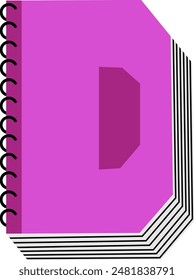 Note Book Letter Alphabet Vector Element