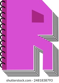 Note Book Letter Alphabet Vector Element