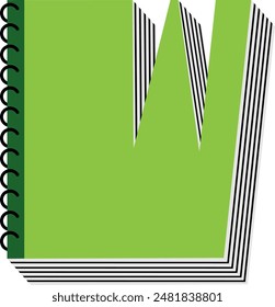 Note Book Letter Alphabet Vector Element