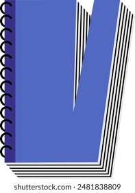 Note Book Letter Alphabet Vector Element