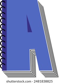 Note Book Letter Alphabet Vector Element
