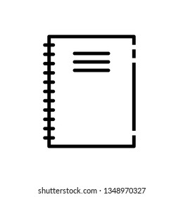 note book line icon - clip art vector