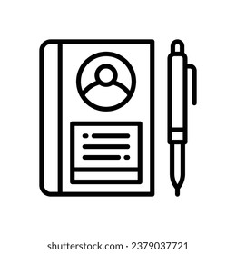note book line icon. vector icon for your website, mobile, presentation, and logo design.