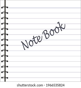 Note Book page background notepad white page background