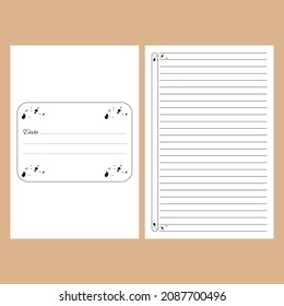 Note book paper template design