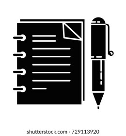 note book with pen