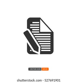 Note book with pen icon vector. Vector illustration eps.10