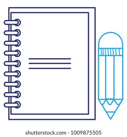 note book with pencil