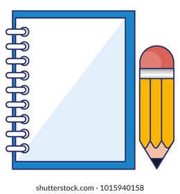 note book with pencil