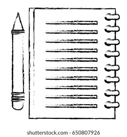 note book with pencil