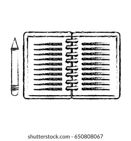 note book with pencil