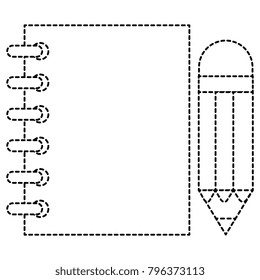 note book with pencil