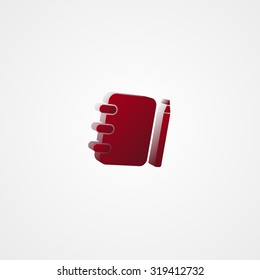 Note Book Red 3d  illustration