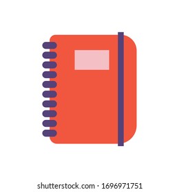 note book school flat style vector illustration design