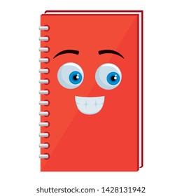 note book school kawaii comic character