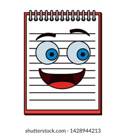 note book school kawaii comic character