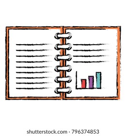 note book with statistics