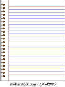 Note book study notepad notebook white sheet paper school line pad write business page design 