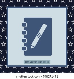 Note book, vector icon