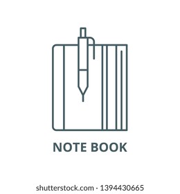 Note book vector line icon, linear concept, outline sign, symbol