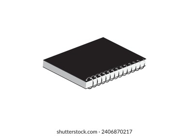 Note book vector on white background.