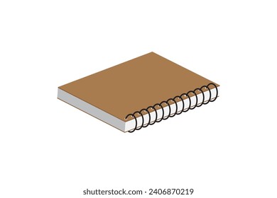 Note book vector on white background.