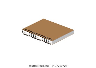 Note book vector on white background.