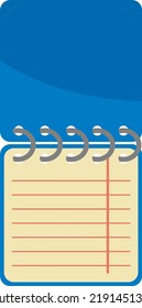 Vector del libro de notas. Plantilla de una agenda. Hoja de rayas. Portátil para notas. Lista de tareas a realizar. Planificación.