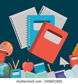 note books and supplies back to school